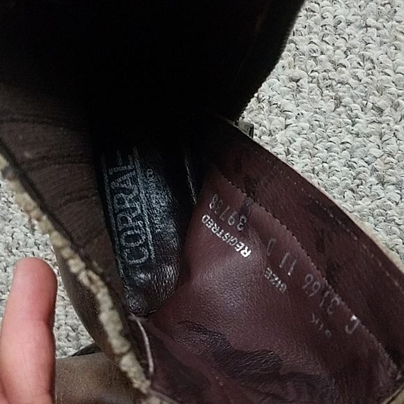 Corral square toe leather Western biker ankle zip boot sz11 - Picture 7 of 12